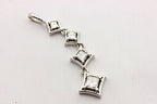 Journey Pendant 14k white gold 1/2ctw princess diamond dangle drop necklace new