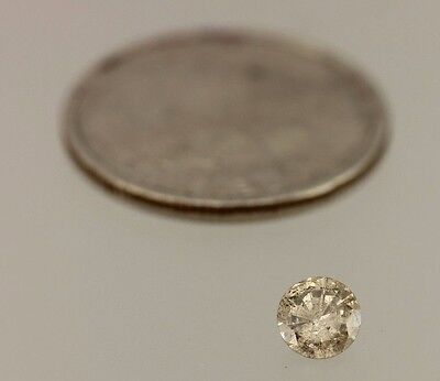0.30 carat loose round brilliant cut diamond 4.2mm natural Light Brown I1 estate