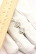 14k white gold .83ctw diamond clover 1/2 inch earrings estate invisible set