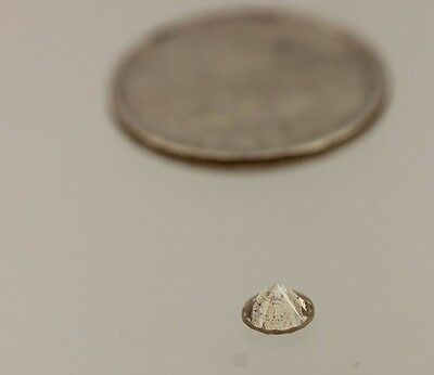0.30 carat loose round brilliant cut diamond 4.2mm natural Light Brown I1 estate