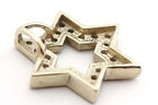 14k white gold 0.20ctw diamond Jewish Hebrew Star of David pendant new 1.36g