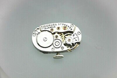 Platinum diamond 0.30 ct Elgin Art Deco woman's wrist watch estate vintage