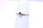 14k yellow gold 3x5mm oval bezel solitaire ring 2mm band setting size 6.75 new