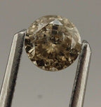 0.31 carat round brilliant cut diamond 4.1mm loose natural light brown I2 estate