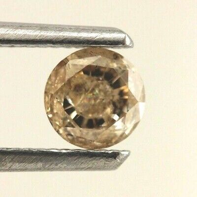 0.30 carat loose natural diamond round brilliant cut 4.1mm Light Brown I2 estate