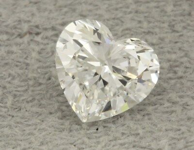 GIA 0.77 carat heart brilliant diamond D/SI2 5.79 x 6.34 x 3.43 mm NEW Good/Good
