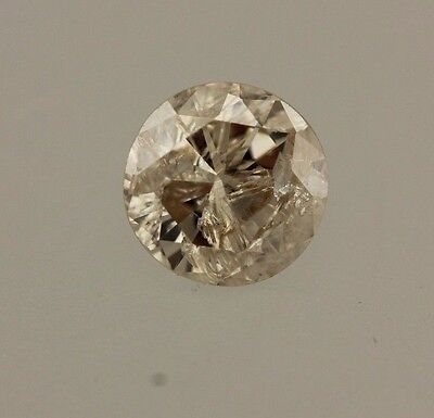 0.33 ct round brilliant cut diamond Light Brown 4.4mm estate vintage