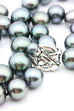 14k white gold 20 inch Tahitian cultured pearl saltwater necklace strand