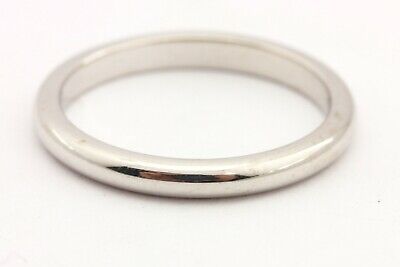 14k white gold wedding band ring size 6.25 plain polished 2.5mm NEW 2.71 grams