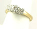 14k yellow gold platinum three 3 stone round diamond engagement ring estate 6.8g