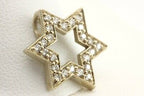 14k white gold 0.20ctw diamond Jewish Hebrew Star of David pendant new 1.36g