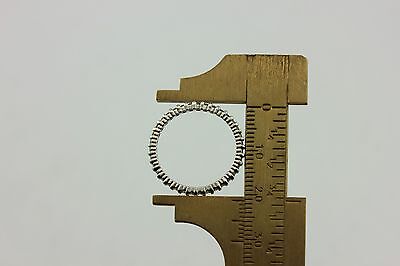 Platinum .49ctw round diamond wedding band 2mm eternity ring size 7.5 estate