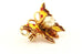Vintage Faux pearl butterfly enamel resin pin brooch pendant estate vintage
