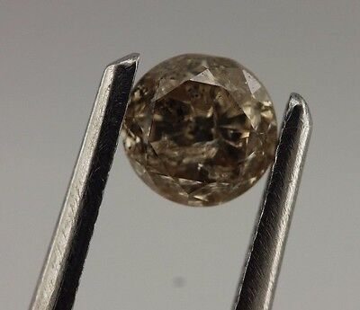 0.36 carat diamond round brilliant cut natural loose 4.3mm Light Brown I3 estate