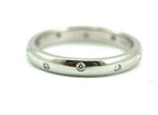 Platinum 0.10ctw round diamond zig zag wedding band ring size 6.75 NEW