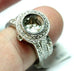 PLATINUM DIAMOND ENGAGEMENT RING HALO CUSTOM TRACER WEDDING BAND 1.24 CTW ESTATE