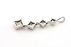Journey Pendant 14k white gold 1/2ctw princess diamond dangle drop necklace new
