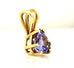 14k yellow gold 5.9mm trillion blue violet purple tanzanite solitaire pendant