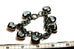 stainless steel puffed heart bracelet 7.5 inch costume fashion estate 44.23g