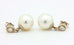 14k white gold 10mm Akoya pearl 0.11ctw diamond stud earrings 0.75 inch 0.8g