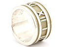 925 sterling silver Roman numeral 1995 12mm wide band ring size 6.25 11.9g