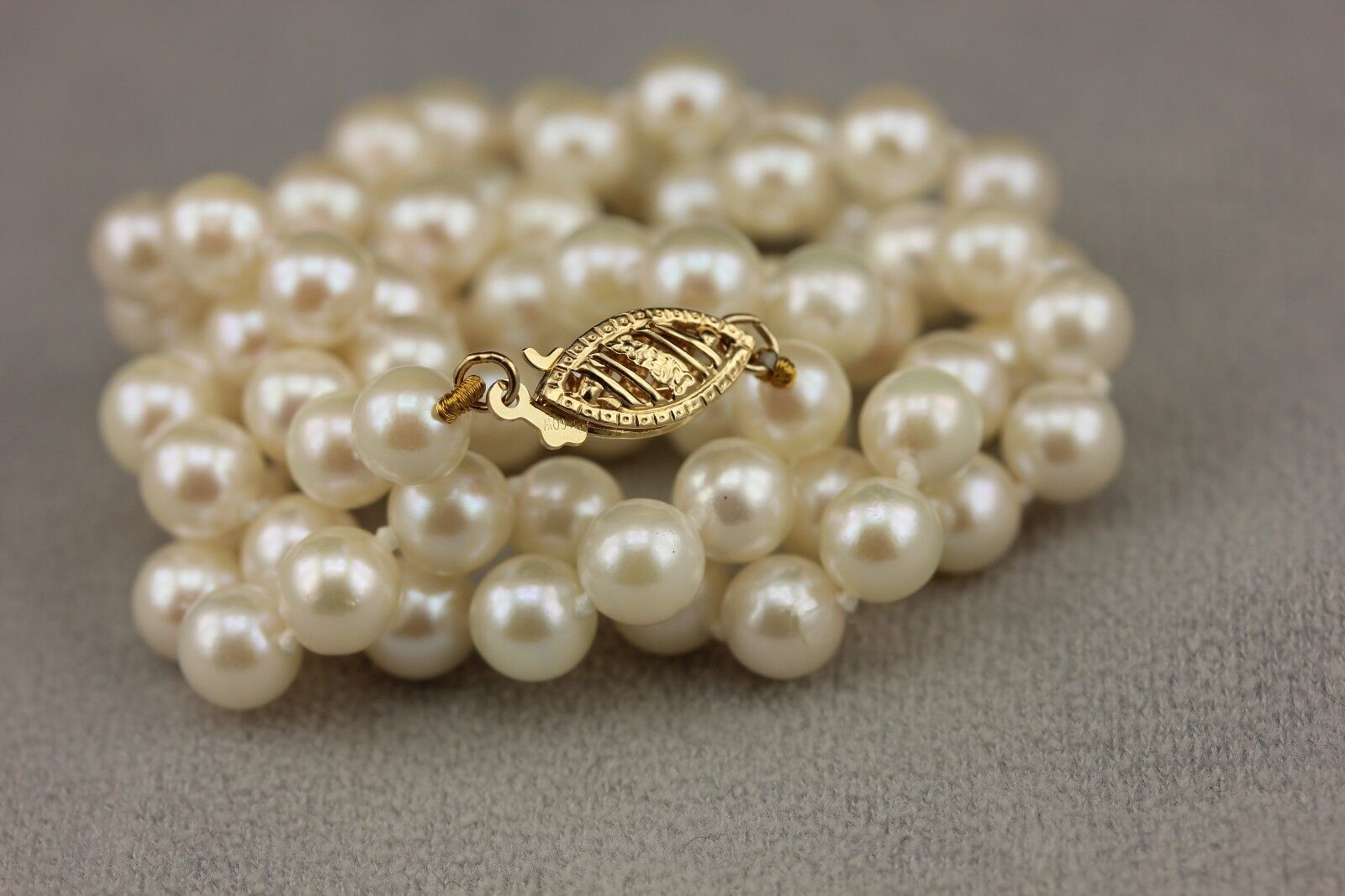 14k yellow gold 18 inch 5.5-6mm Chinese round cultured pearl strand necklace NEW