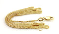 14k yellow gold 2.23g 16" 0.9mm pavé wheat chain necklace lobster clasp 15698