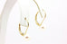 14k yellow gold 6.5mm round white freshwater pearl leverback dangledrop earrings
