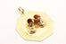 14k yellow gold sapphire pendant children shoes baby 1.5 inch 7.49g vintage