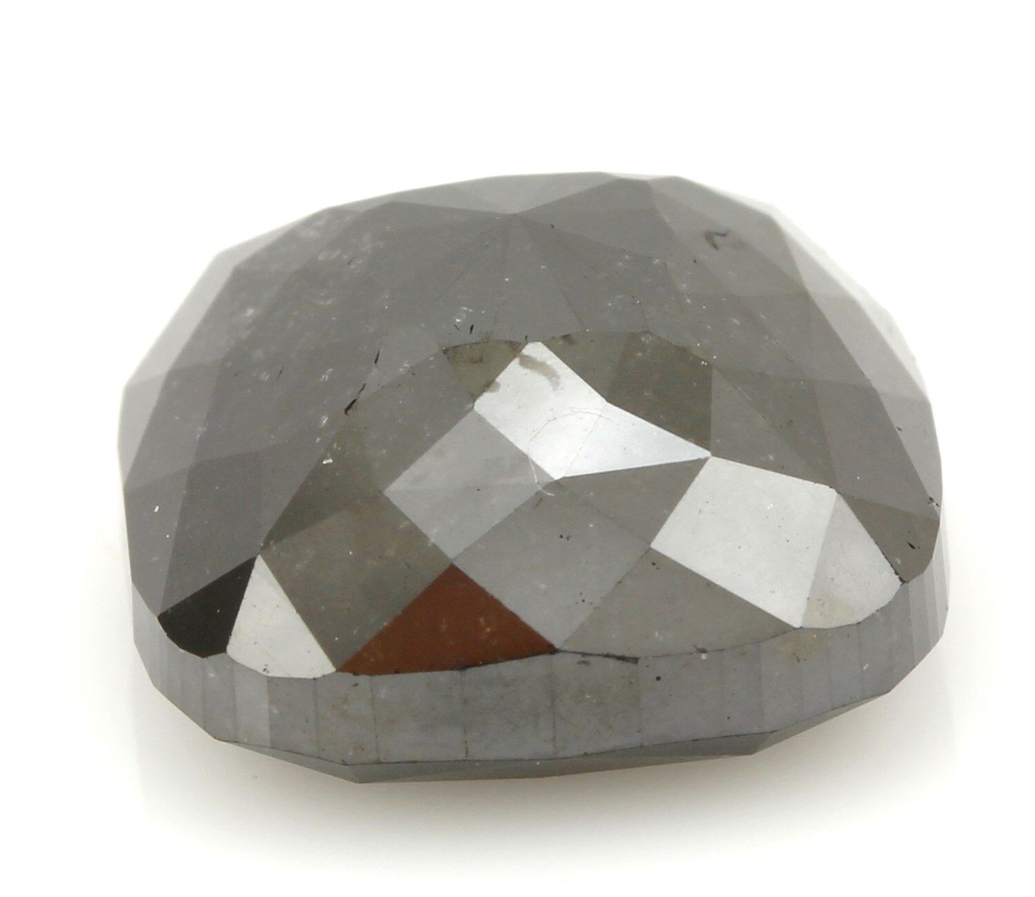 12.90 carat black treated diamond cushion cut 13.58 x 12.71 x 7.22 mm NEW