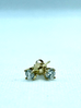 14k yellow gold diamond solitaire stud earrings estate 0.40ctw 0.8g