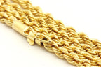 14k yellow gold rope chain necklace tab clasp 20 inch 3mm 16.81g vintage estate