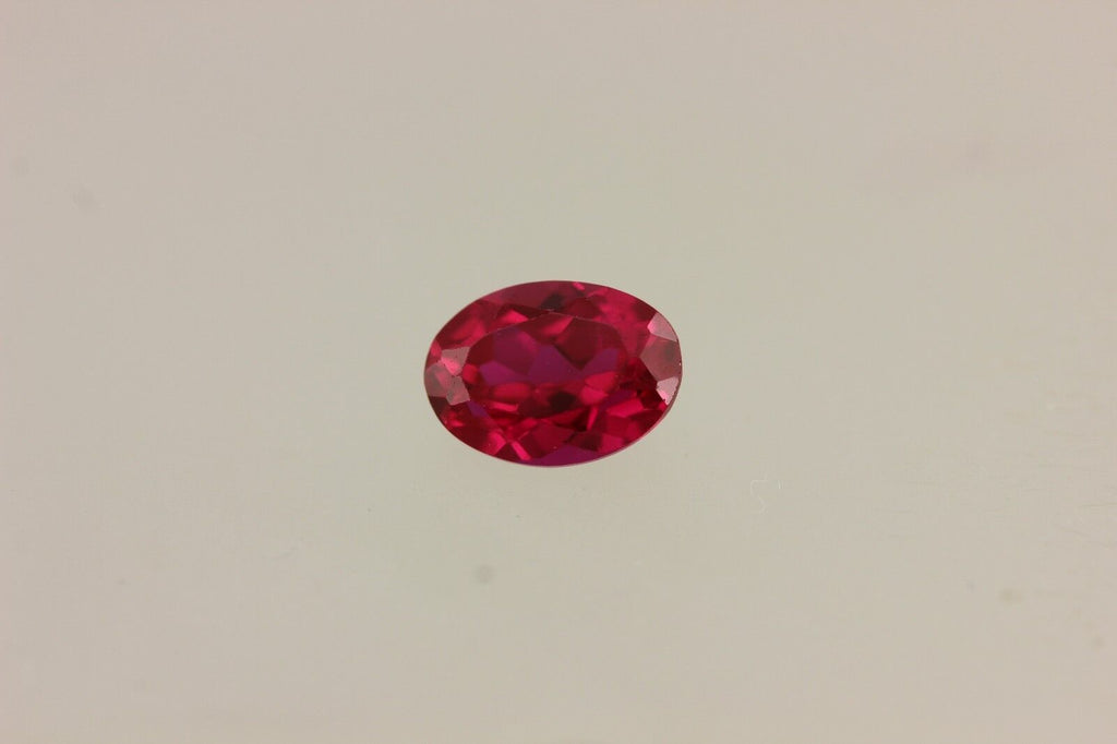 1.04 carat ruby lab created oval 6.90 x 4.98 x 3.41 mm NEW reconstituted