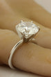 platinum 11.5mm round brilliant cubic zirconia solitaire engagement ring 7.65g