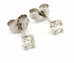 14k white gold 0.35ctw round brilliant diamond solitaire stud earrings NEW 0.57g