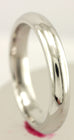 New 14k white gold Men's wedding band sz10 comfort fit 4 mm ring low dome 6.43g