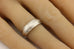 14k white gold Men's 6.65mm wedding band sand blast polish inner lines sz8.5
