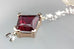 14k rose white gold red Spinel South Sea cultured pearl diamond dangle pendant