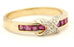 Bill Blass Franklin Mint ruby diamond ring band size 10 3.82g vintage estate