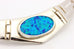 i26 925 sterling silver lab created opal 16 inch Greek key necklace 20.55g