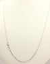 14k white gold oval rolo cable chain necklace lobster Italy 20 inch 1.4mm 3.04g