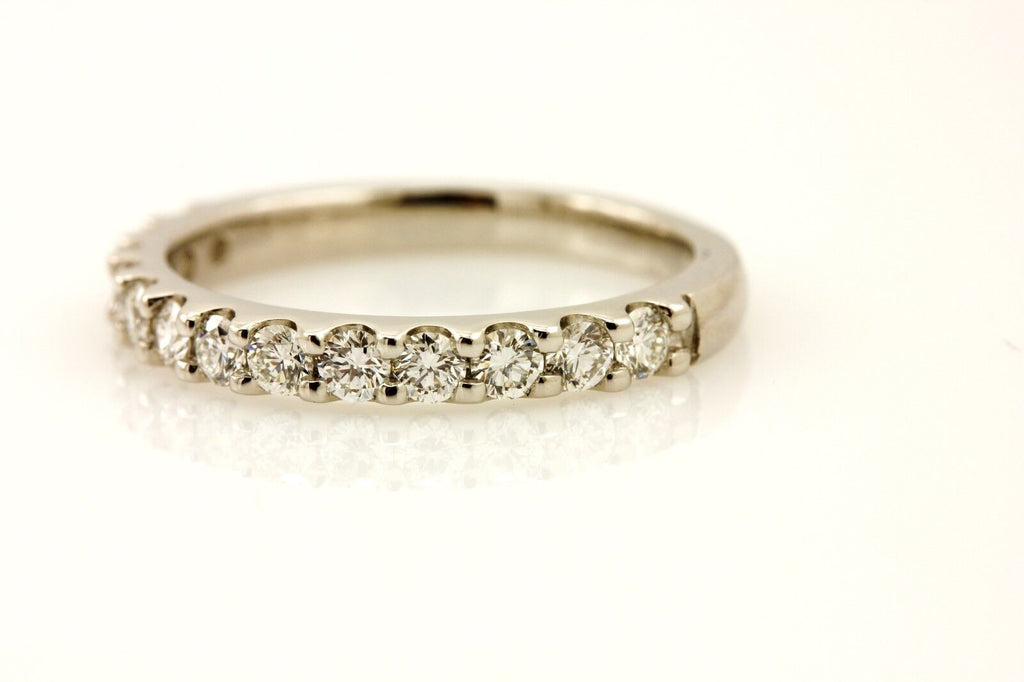 PLATINUM 0.55CTW ROUND DIAMOND ANNIVERSARY WEDDING BAND RING SIZE 5.75 NEW