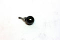 14k white gold 8.75mm round Tahitian black pearl diamond pendant new 1.31g