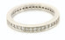 Platinum 0.37ctw round diamond eternity wedding band milgrain ring size 5.75 NEW