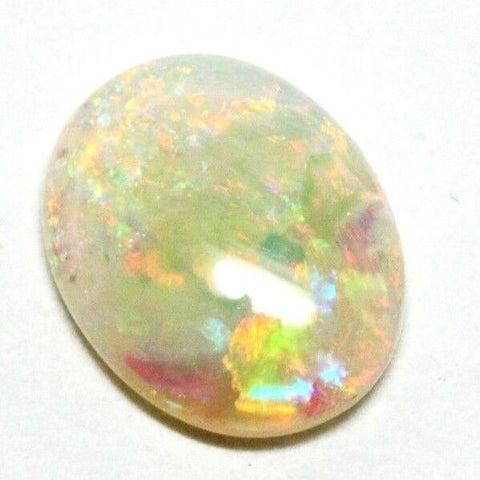 natural Australia white opal 1.13ct oval 9.28x7.38x2.53mm translucent loose new