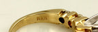 14k yellow gold engagement ring semimount 0.62ctw round diamond 6.5mm M&M estate