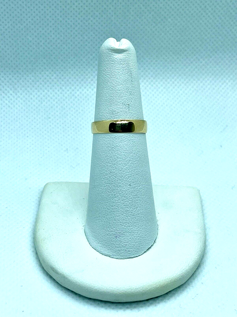 14k yellow gold thin band ring size 6 1.2g estate vintage 3.9mm stamped 18k