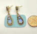 14k yellow gold 2.00ctw opal drop dangle earrings 1.5 inch 4.6g vintage estate