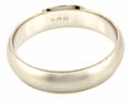 Platinum Men's 6mm satin wedding band milgrain edge sz 10.5 comfort fit 11.55g