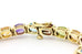 14k yellow gold 15ctw natural gemstone tennis bracelet 7 inch 14.27g vintage